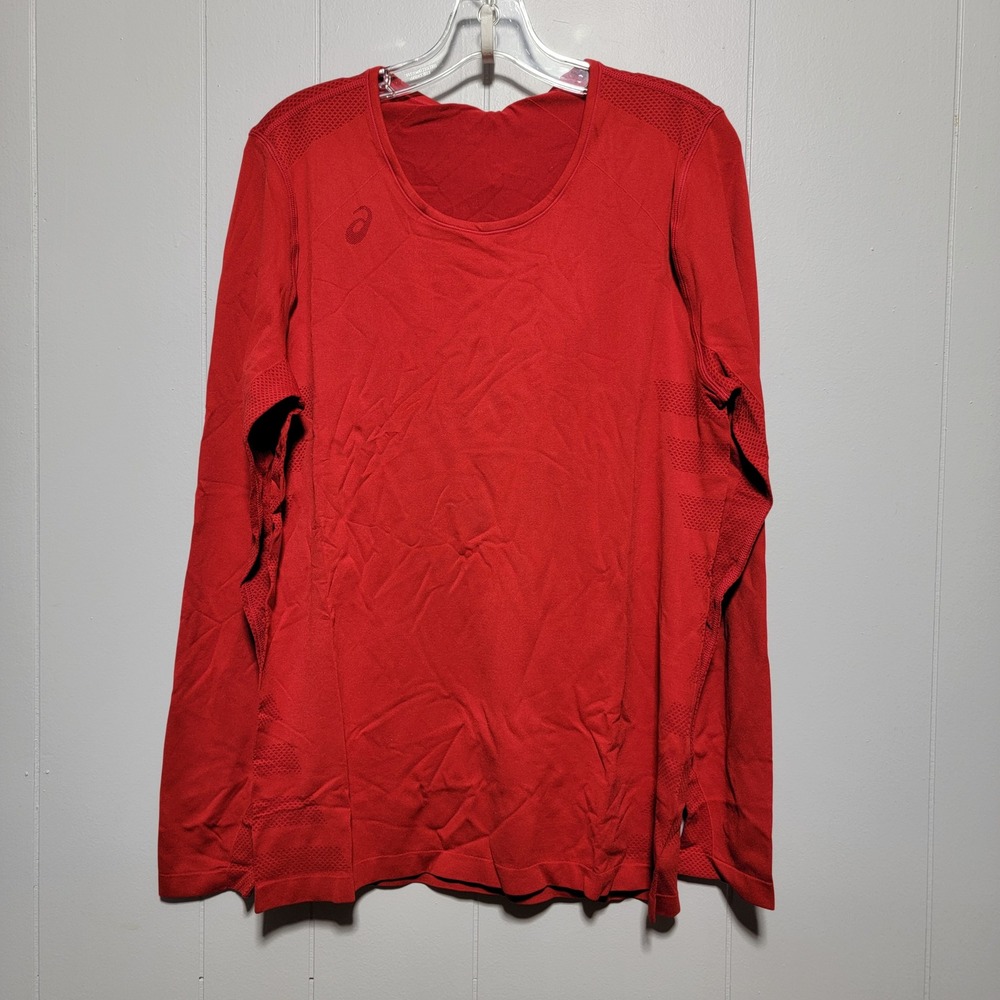Asics Women Tactic Court Long Sleeve Jersey Red BT3062 Size 2XL NEW